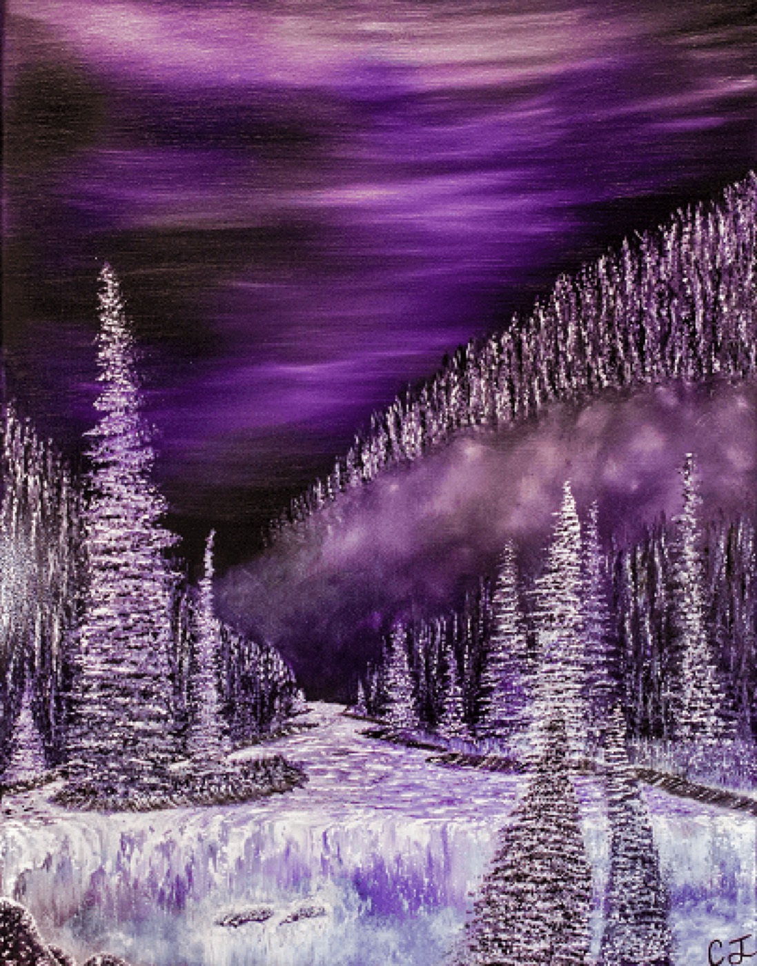 “Three Phases” — Oil on canvas by Cam John