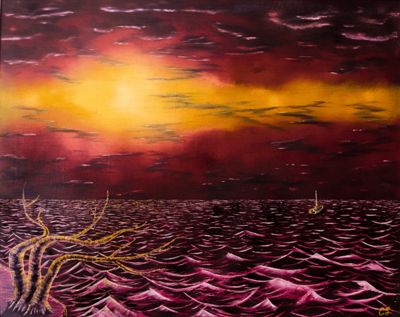 “Breaking Free” — Oil on canvas by Cam John