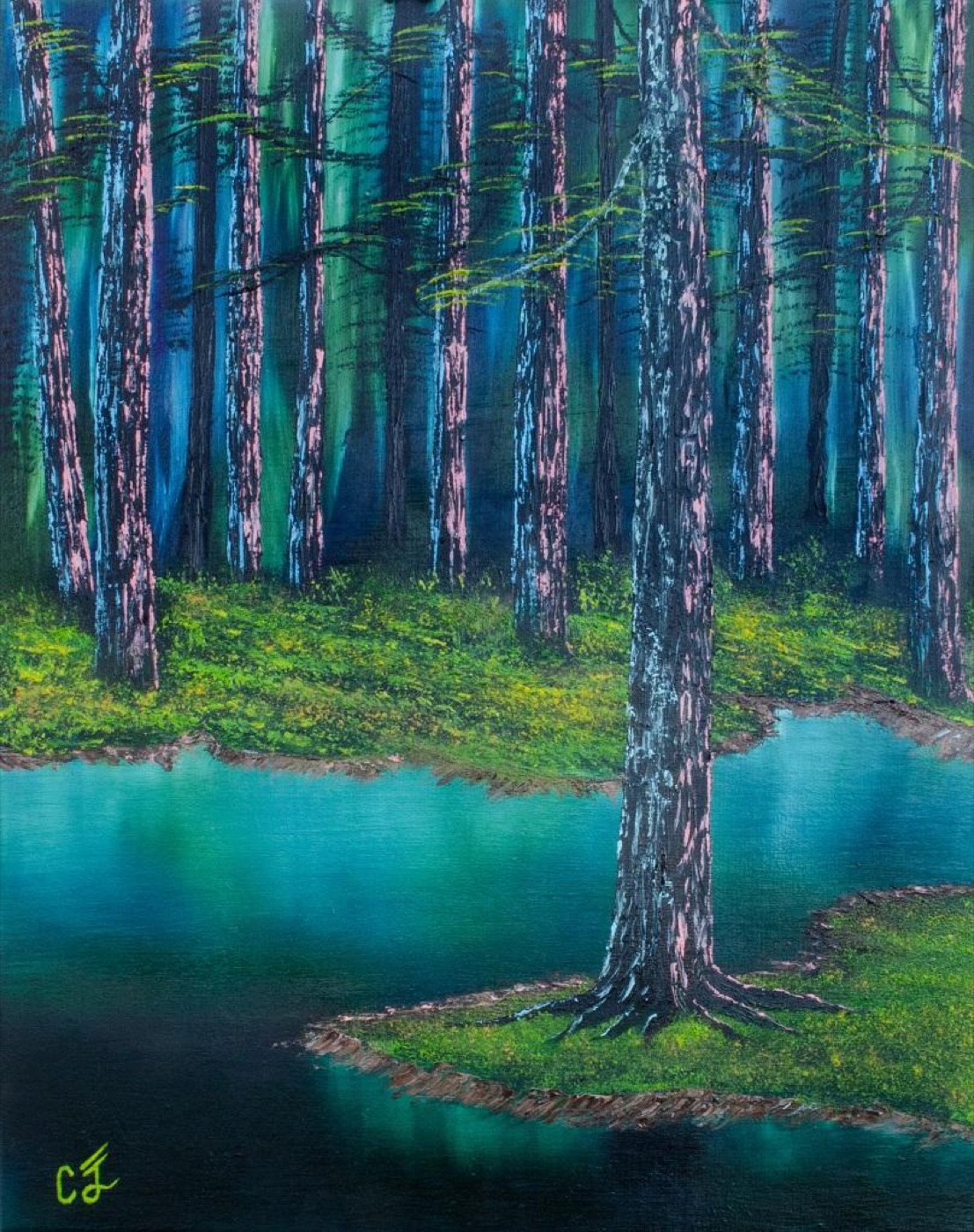 “Tranquility” — Oil on canvas by Cam John