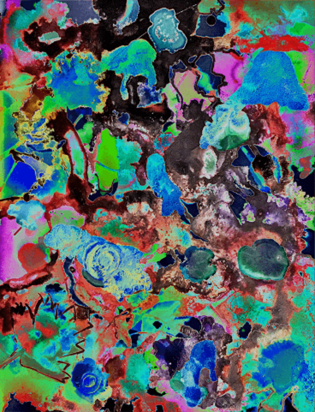 Alcohol ink on paper by Cam John