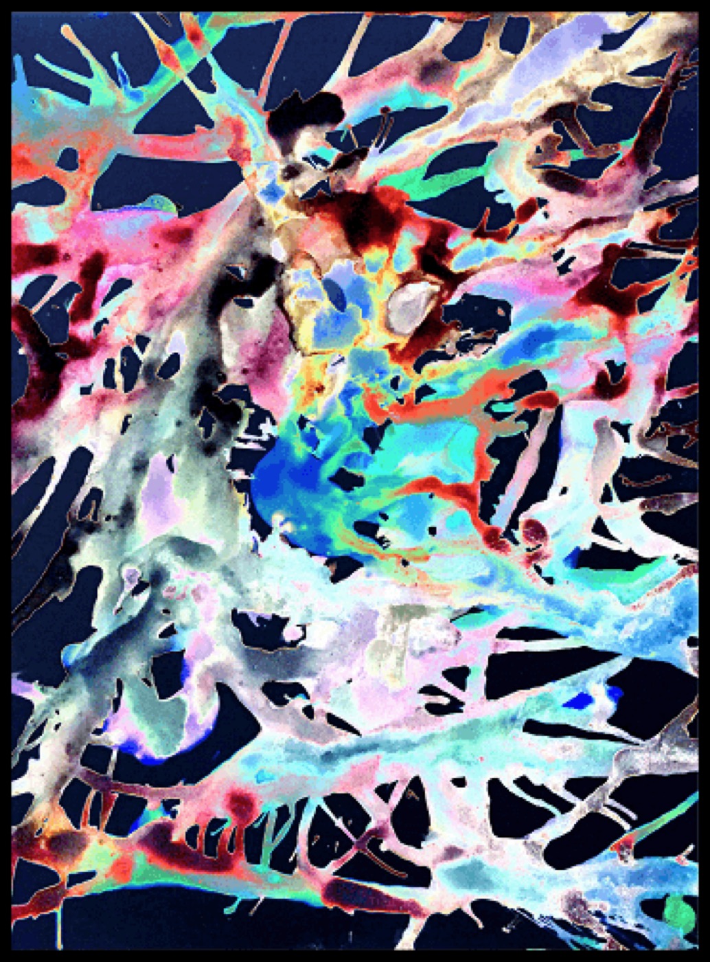 Alcohol ink on paper by Cam John