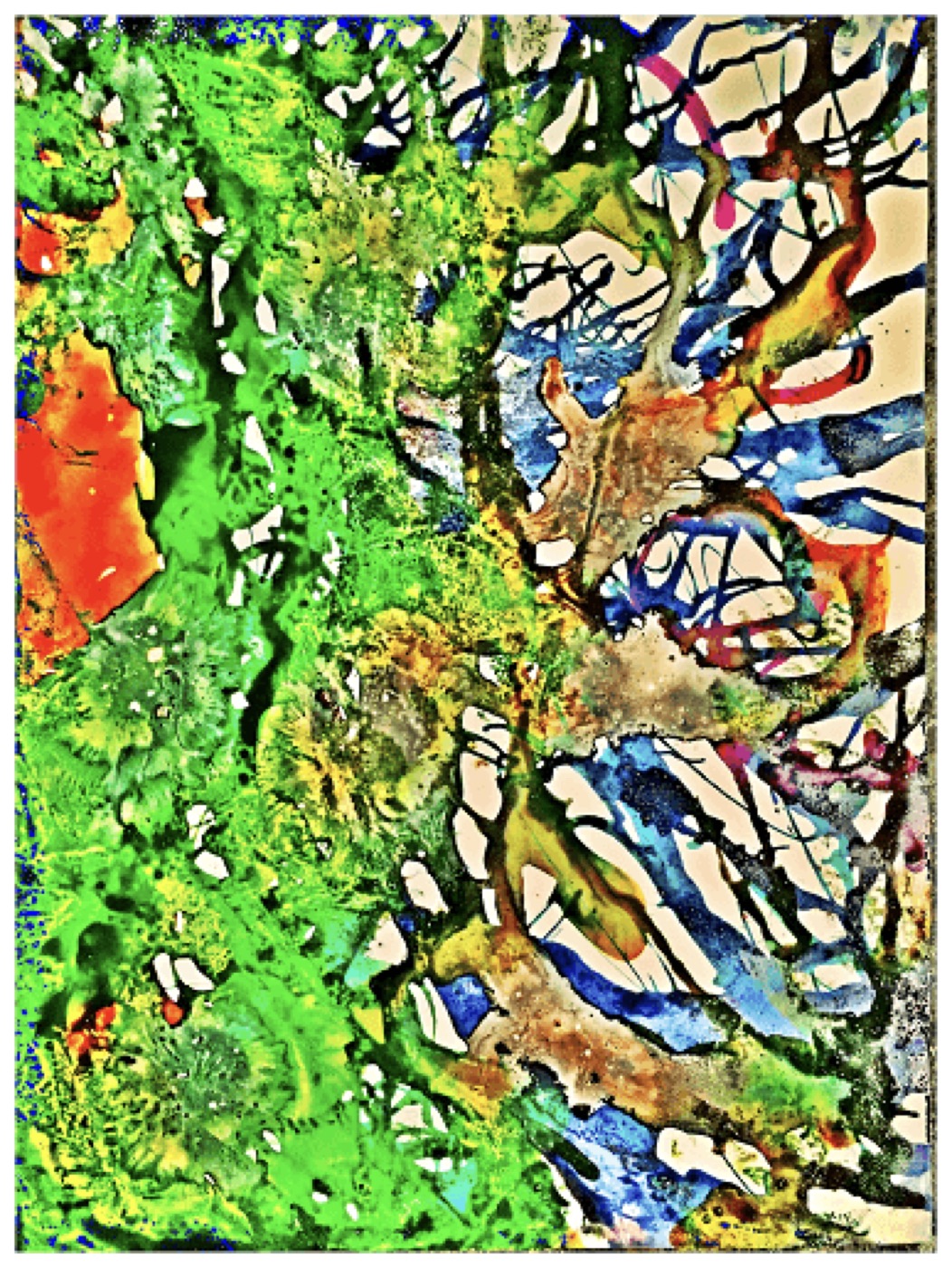Alcohol ink on paper by Cam John