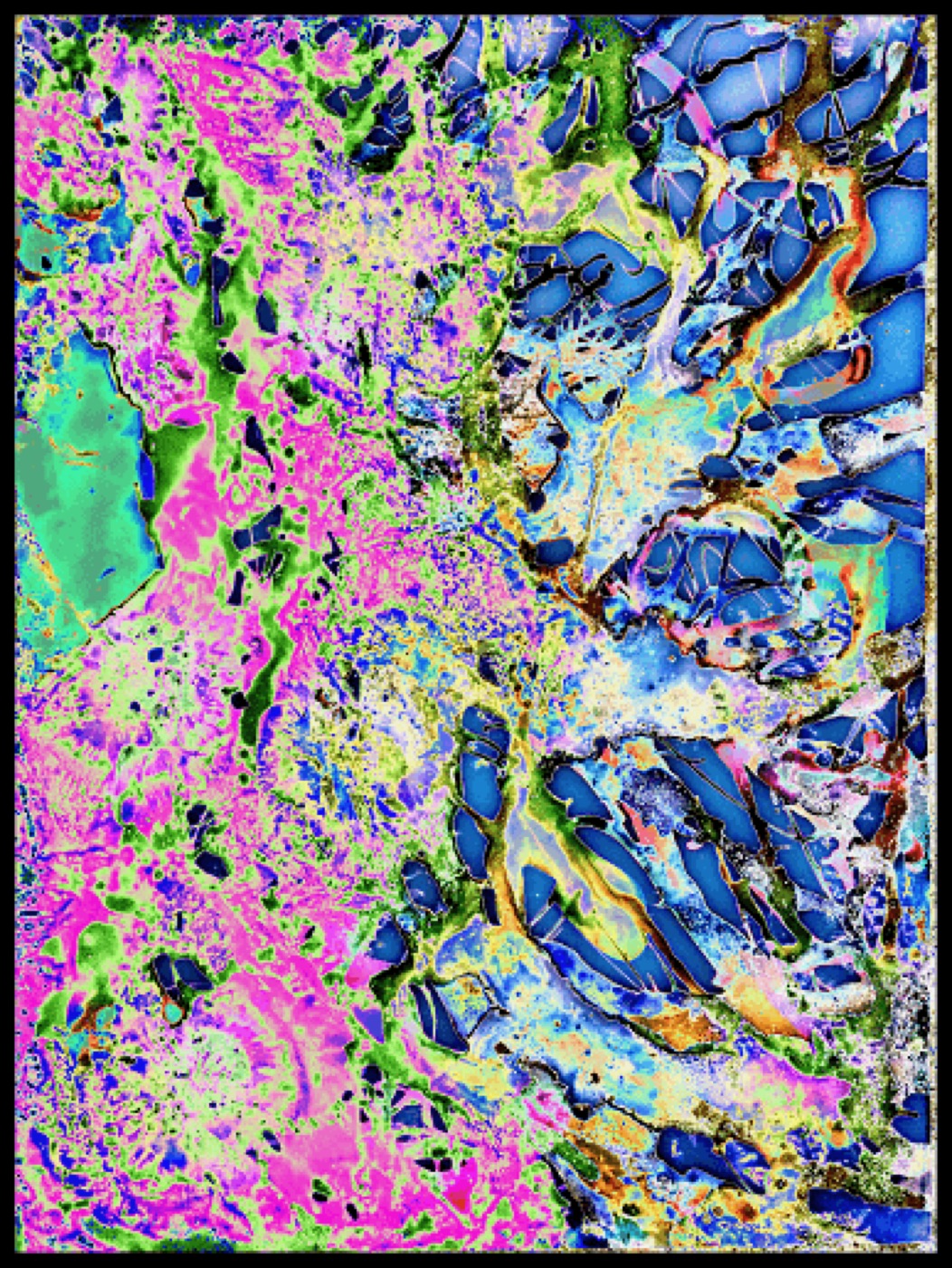 Alcohol ink on paper by Cam John