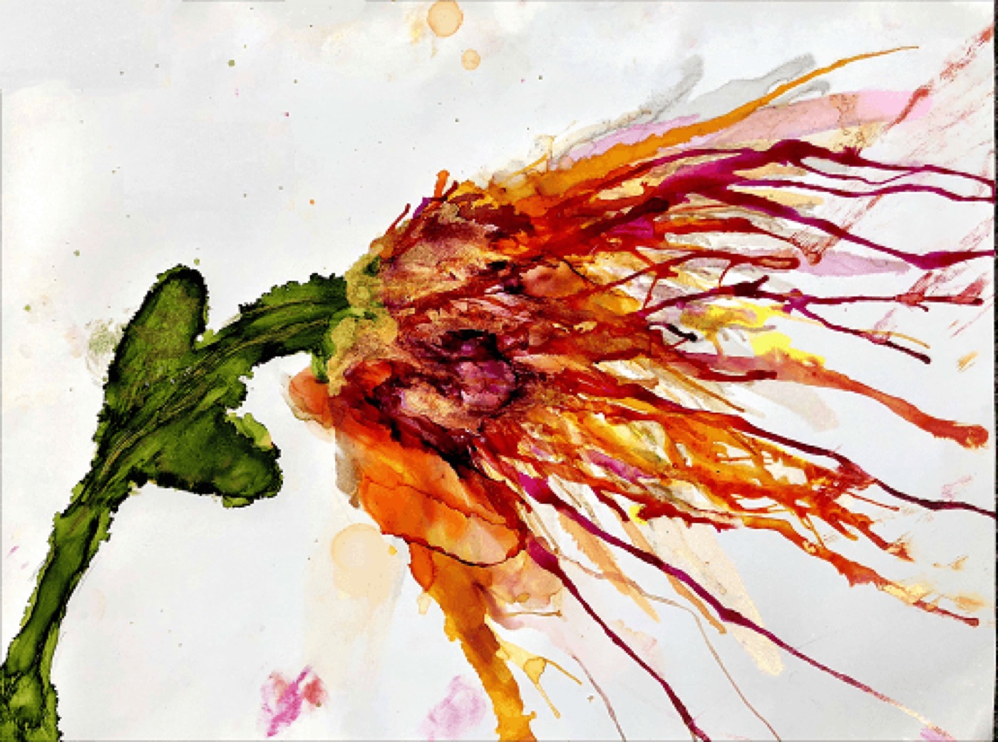 Alcohol ink on paper by Cam John